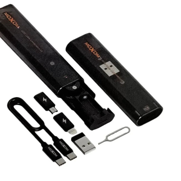 Moxom LX-CB804 60W Multi-Cable Combination Kit — USB-C, Micro USB & Lightning, Black