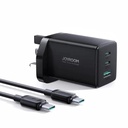 Joyroom JR-TG10 65W GaN Fast Wall Charger with A14 100W USB-C Cable – Black