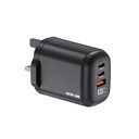Green Lion Q-Series 100W GaN Charger with Digital Display — UK Plug (2C+1A)